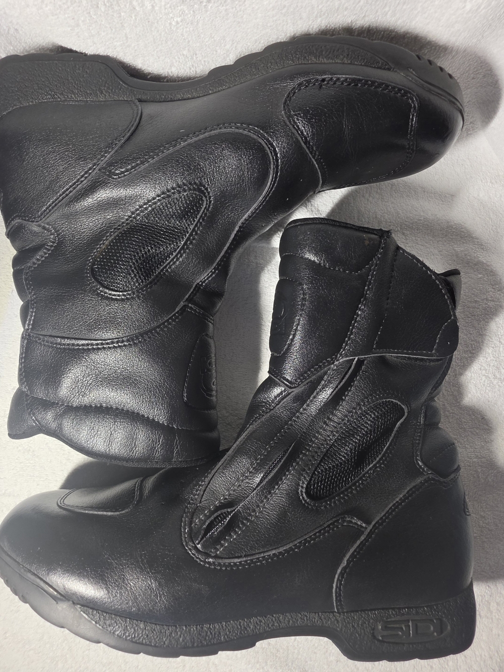 Black Leather High-Top  Boots